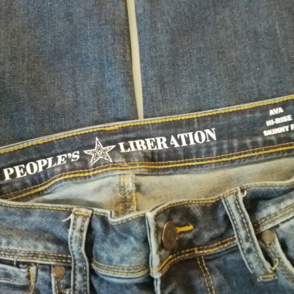 💥People's Liberation Jeans Ava Ripped 11 Lt. Jr - Picture 4 of 8